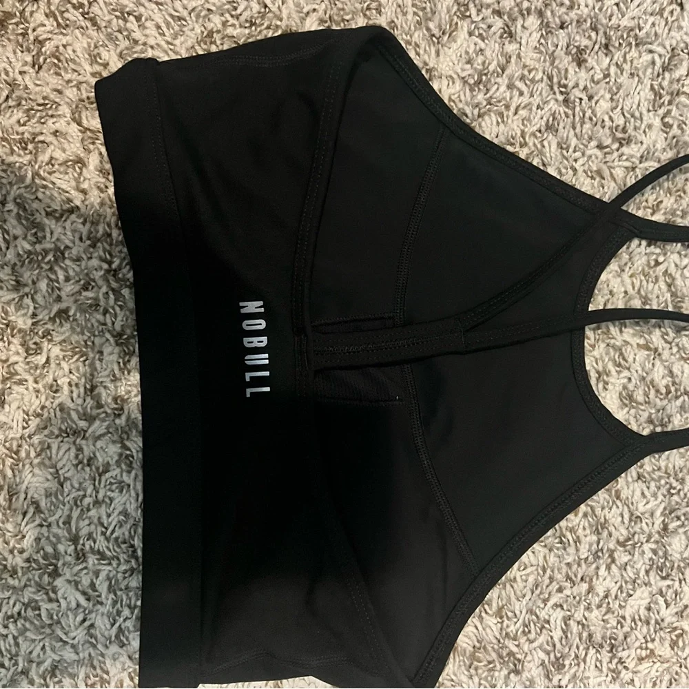 NOBULL Black High-Neck Racerback Sports Bra